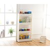 Basicwise Slim Storage Cabinet Organizer 4 Shelf Rolling Pull Out Cart Rack Tower with Wheels QI003220